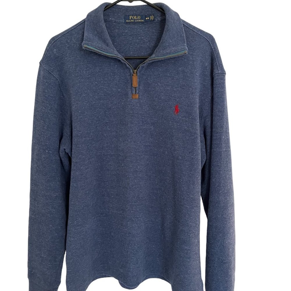 Polo Ralph Lauren Navy Blue 1/4 Zip Pullover Mens M